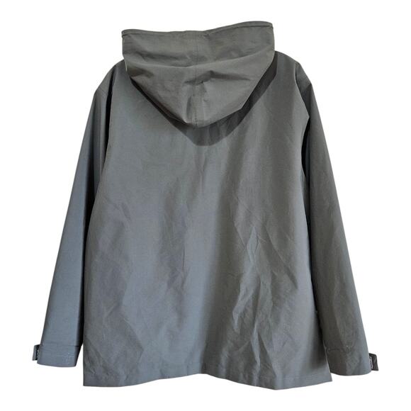 LANDS END Women's 14 16 Rain Wind Jacket Hooded Gore-Tex Olive Full Zip Bust 42" - Picture 7 of 8